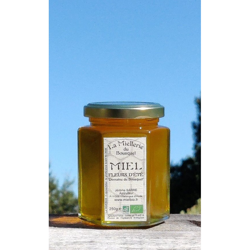 Miel Bio Fleurs d'été "Domaine du Bousquet" 2023 pot 250g
