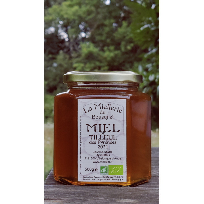 Miel Bio de Tilleul des Pyrénées 2025 pot 500g