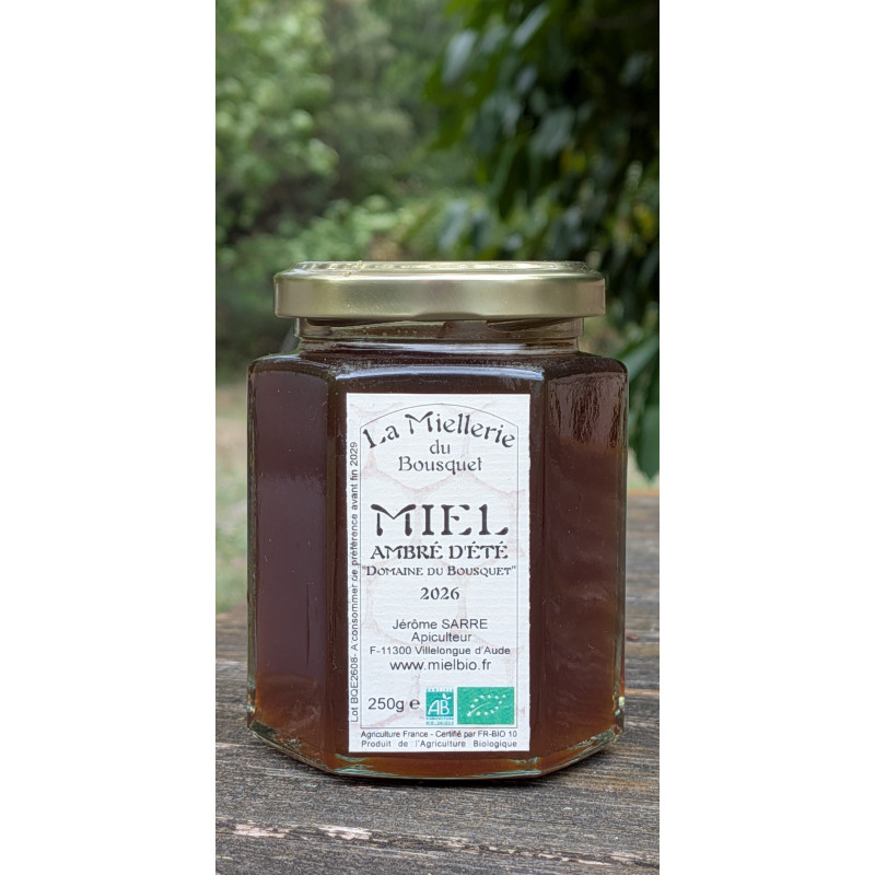 Miel Bio ambré d'été "Domaine du Bousquet" 2026