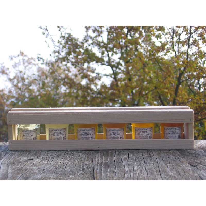 Coffret cadeau dégustation 6x50g de miel bio