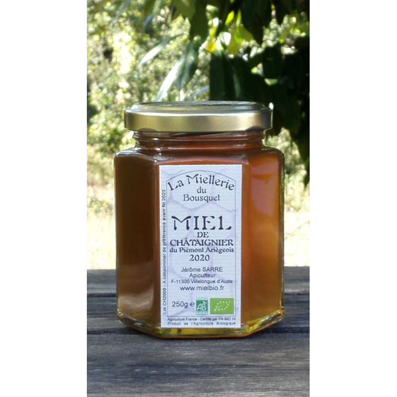 Miel de Châtaignier Bio Ariège Pyrénées 2020 pot 250g