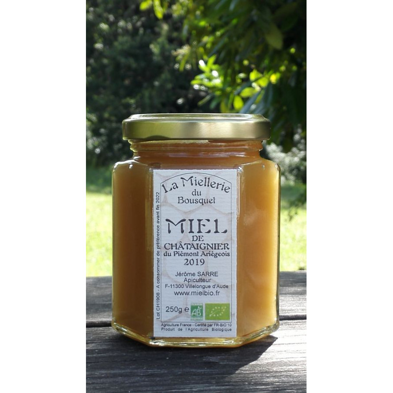 Miel de Châtaignier Bio Ariège Pyrénées 2021 pot 250g