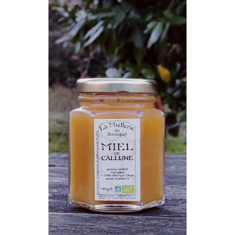 Miel Bio de Bruyère Callune crémeux Sud de France 2021 140g