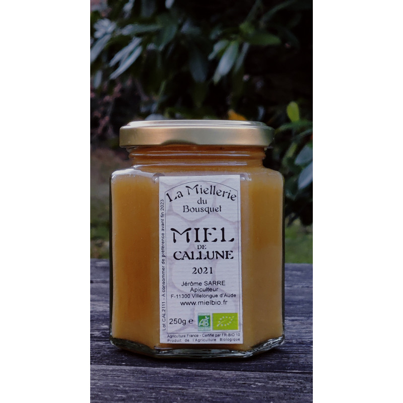 Miel Bio de Bruyère Callune crémeux Sud de France 2021 250g