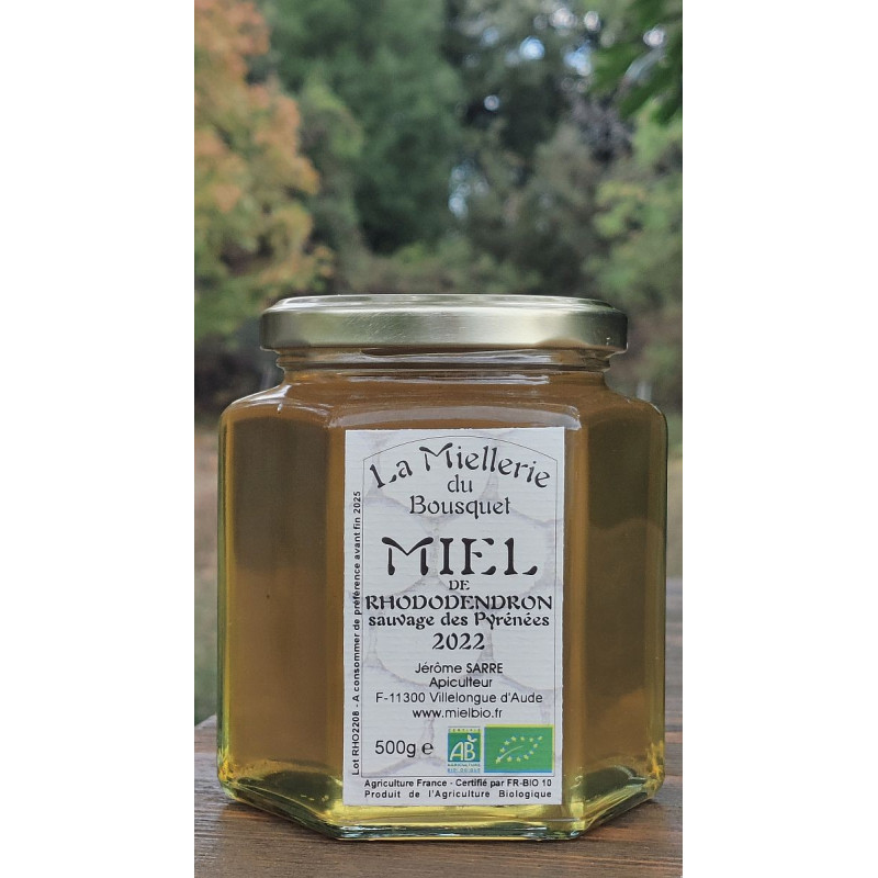 Miel de Rhododendron sauvage des Pyrénées 2022 Bio 500g