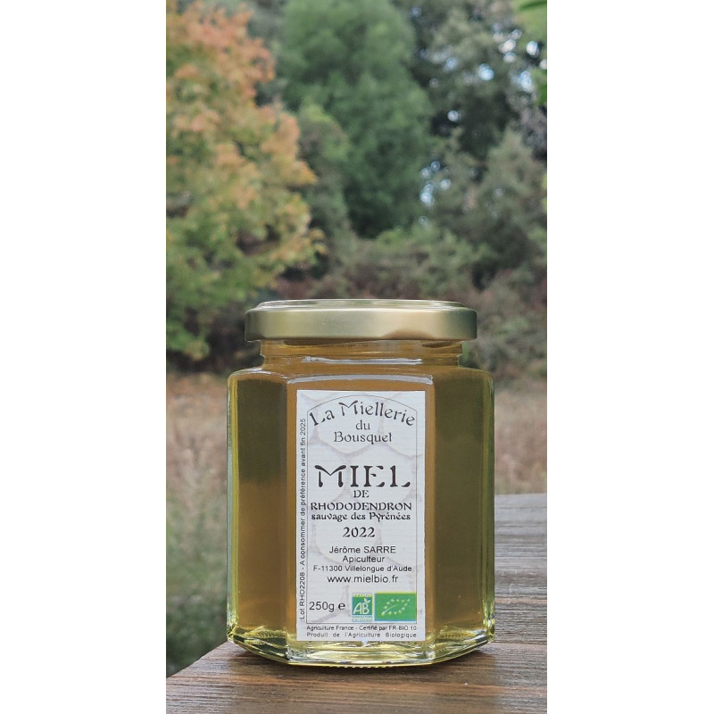 Miel de Rhododendron sauvage des Pyrénées 2022 Bio 250g