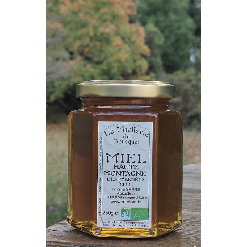 Miel de Haute Montagne des Pyrénées 2022 Bio 250g