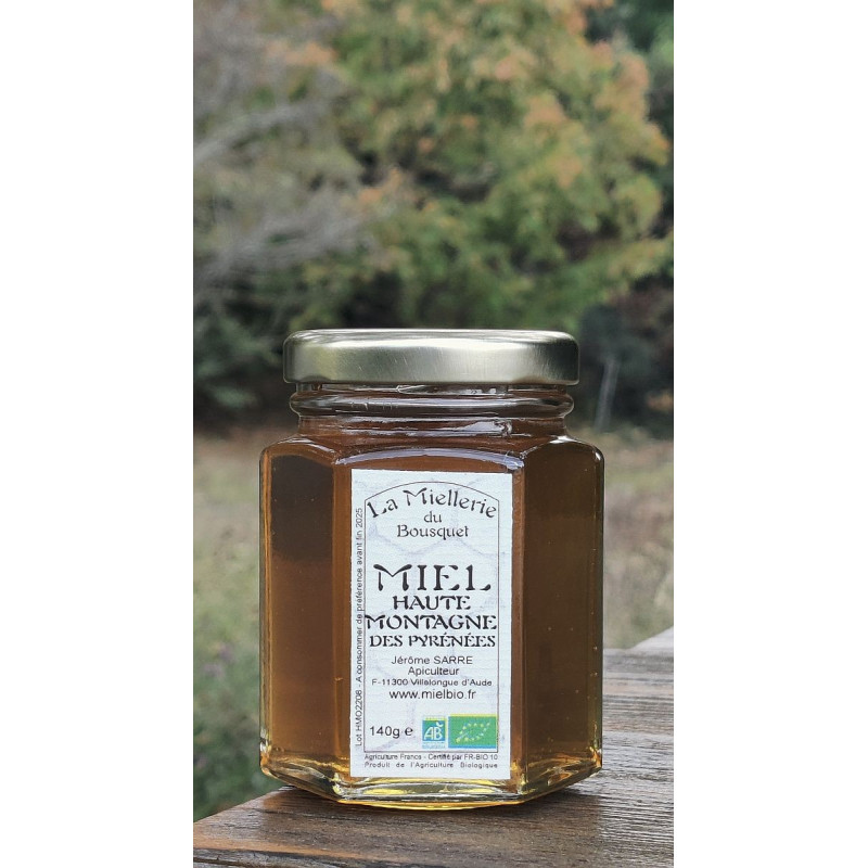 Miel de Haute Montagne des Pyrénées 2022 Bio 140g