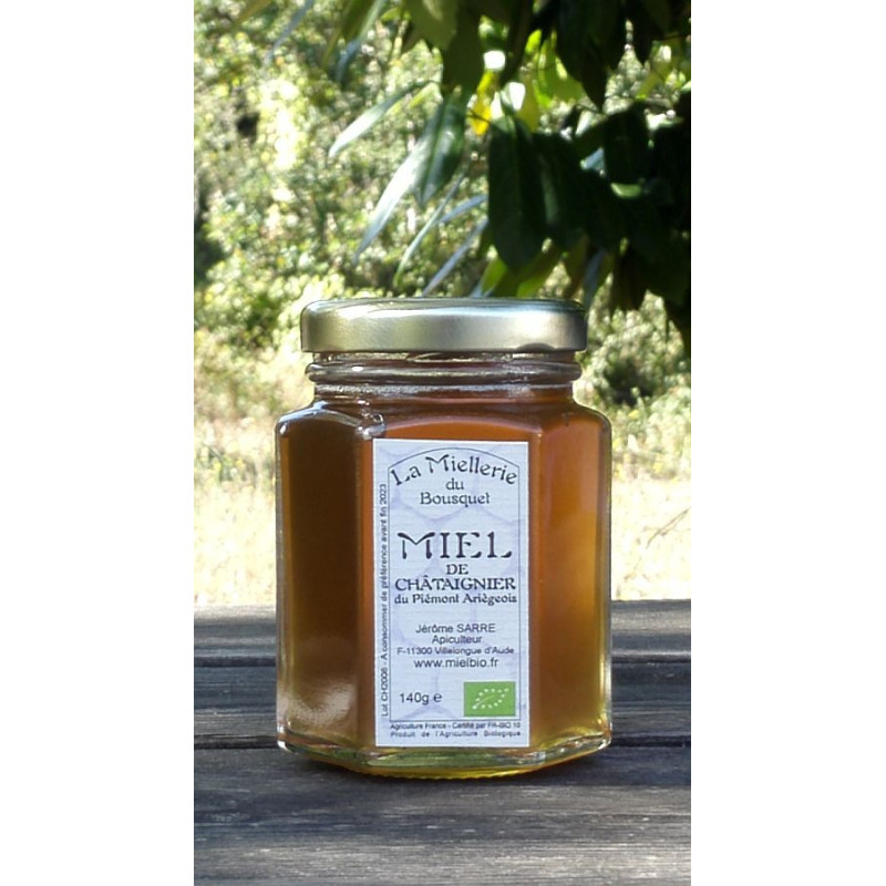 Miel de Châtaignier Bio Ariège Pyrénées 2023 pot 140g